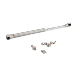 Pistões para móvel Thin com engates para portas elevatórias, Pintado níquel mate, Aço e Plástico