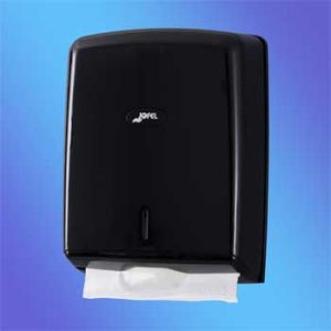 Dispensador Toalhas Mao Zig-Zag Preto WOSH