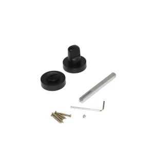 Jogo de fecho para portas de correr de passagem com roseta redonda, zamak, 5 un