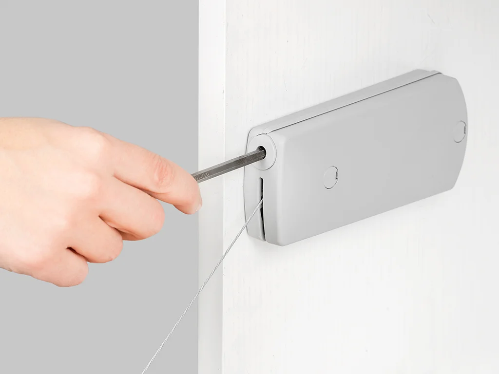Mecanismo para portas rebatíveis Microwinch, cinza, Aço e Plástico - Image 5