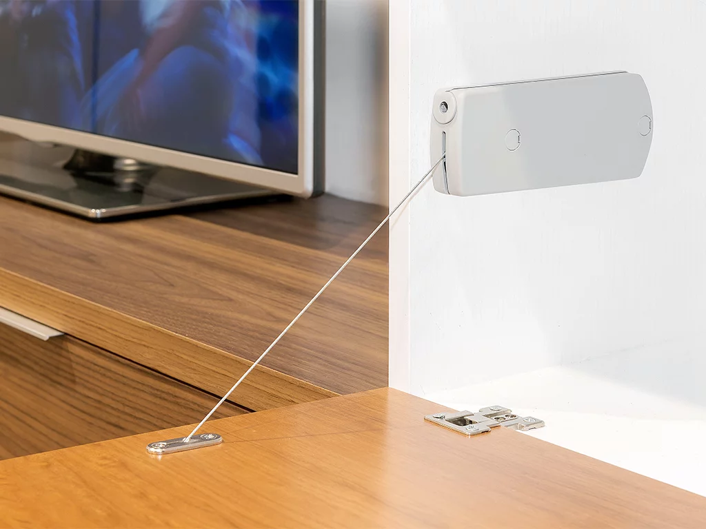Mecanismo para portas rebatíveis Microwinch, cinza, Aço e Plástico - Image 4