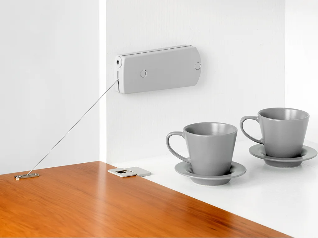 Mecanismo para portas rebatíveis Microwinch, cinza, Aço e Plástico - Image 3