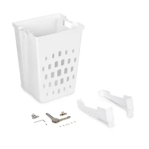 Tulha de lavandaria para módulo de 450 mm, Plástico branco