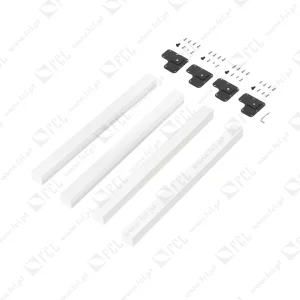 Patas quadradas para mesa, 50×50 mm, Aço, 1 ud.