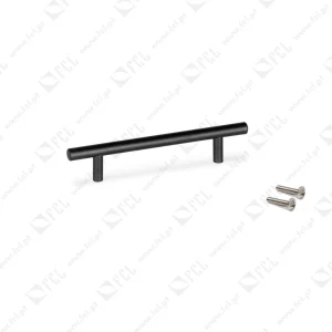 Puxador para móvel Miami, Aço inoxidável oco, Pintado preto
