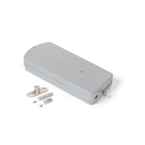 Mecanismo para portas rebatíveis Microwinch, cinza, Aço e Plástico